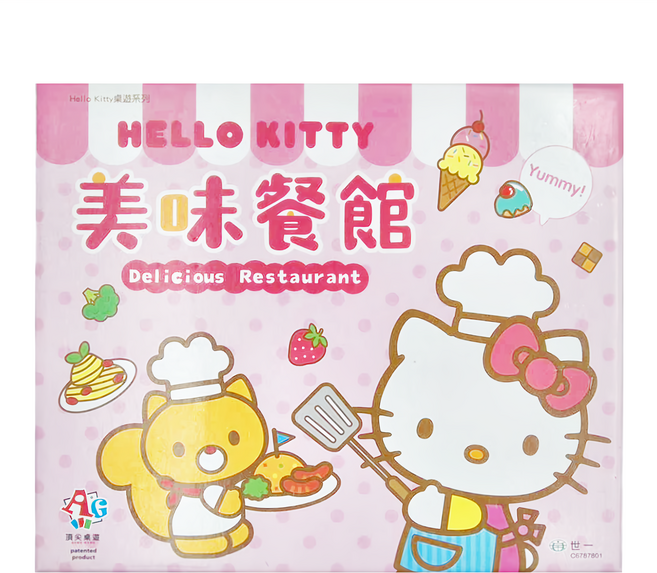 世一文化 Hello Kitty 美味餐館 桌遊 3歲以上適用, 1盒, Hello Kitty 美味餐館 多色