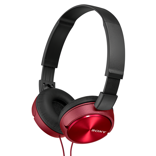 SONY 索尼 Wired 耳罩式 耳機 內建麥克風 30mm Driver 可折疊 紅色 MDR-ZX310AP