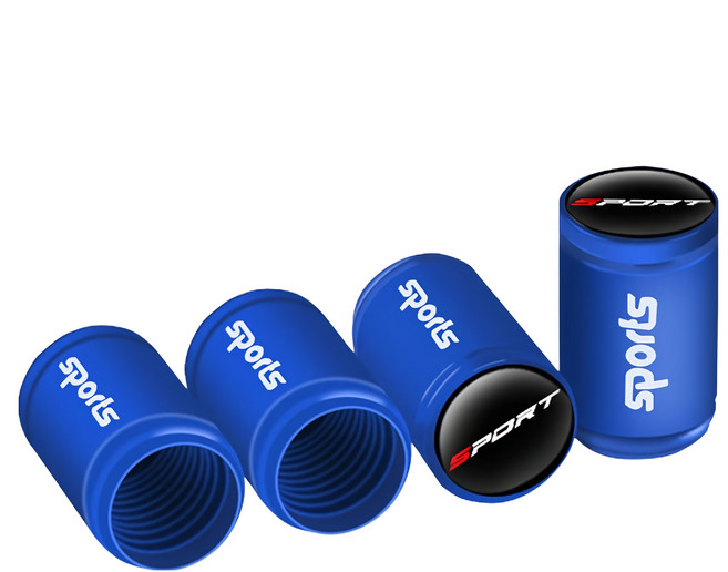 Bebehome SPORTS 磨砂輪胎氣門嘴帽, 4個, 藍色