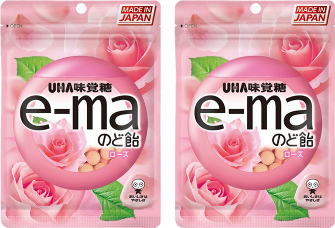 e-ma 糖 玫瑰味, 50g, 2包