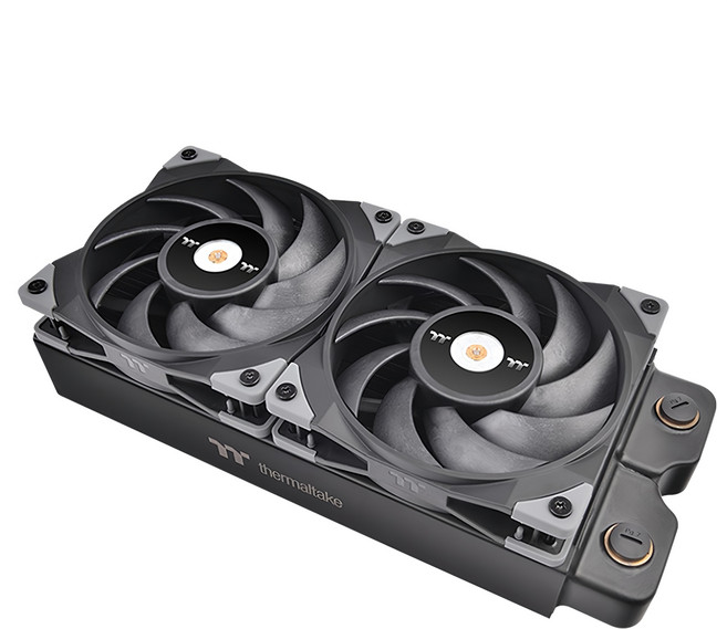 thermaltake 曜越 鋼影 TOUGHFAN 12 高風壓設計風扇 特殊液態結晶扇葉 金屬強化軸心, 黑色, 2個, CL-F082-PL12BL-A