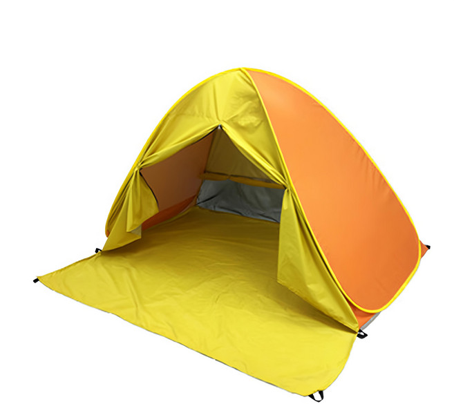 秒開抗UV遮陽野餐帳篷, 2人, 雙併橙黃