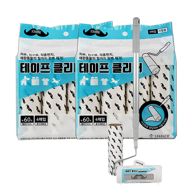 SHABATH 隨手黏把清潔組 含替換裝, 1組