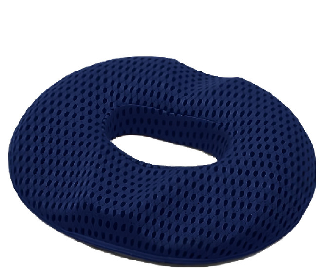 HONDONI 新款4D日系網狀透氣記憶坐墊, 藏青色, 1個