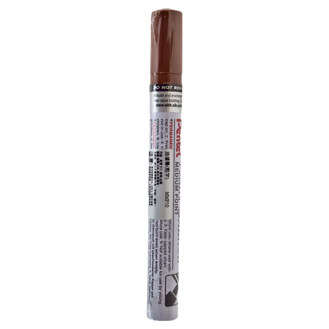 Pentel 飛龍文具 油漆筆 MMP10-E 粗 咖啡色 12支, 1色, 1組