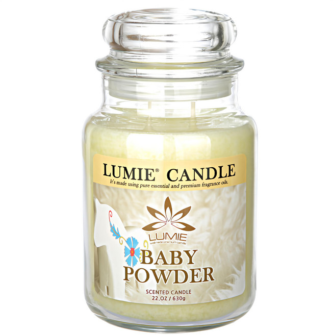 LUMIE CANDLE 香氛蠟燭 嬰兒爽身粉味, Baby Powder, 630g, 1個