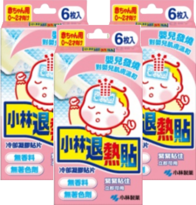 KOBAYASHI 小林製藥 小林退熱貼 嬰兒用, 6片, 3盒