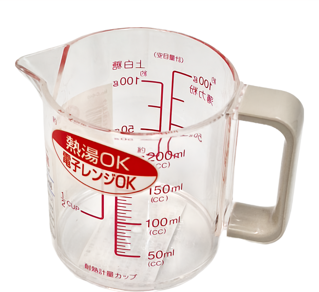 PEARL LIFE 珍珠金屬 Clean防菌加工耐熱附嘴刻度計量杯 114 x 62 x 75mm, 200ml, 1個