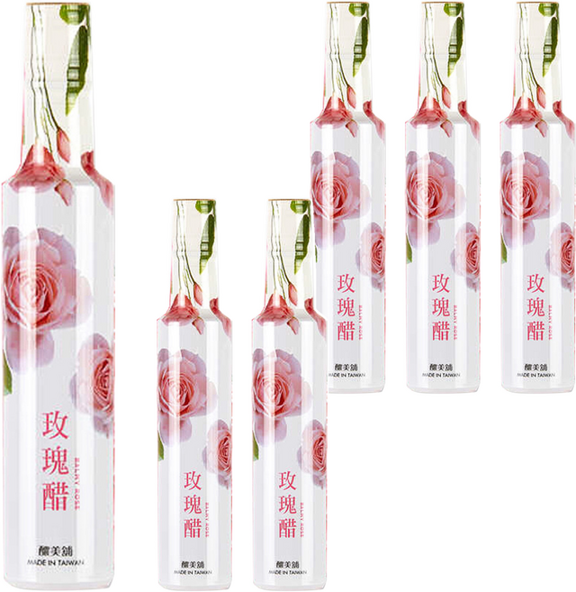 釀美舖 玫瑰醋 100%粉玫瑰釀造, 250ml, 6瓶