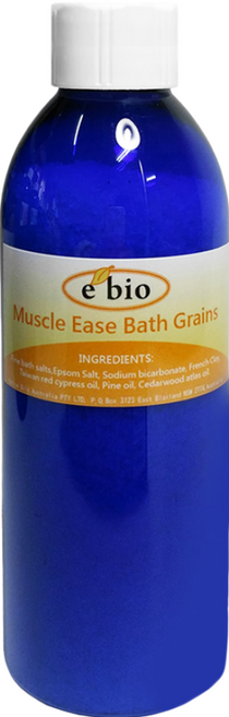 e'bio 筋肉放鬆精油泡澡 去角質浴鹽, 200g, 1瓶