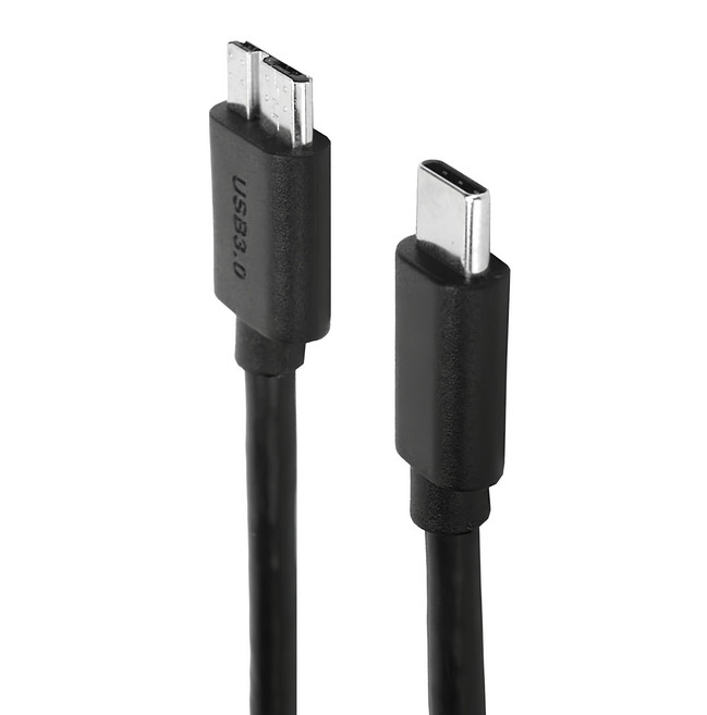 USB3.0外接硬碟高速傳輸線 Type-C-Micro B, 1m, 黑色, 1條