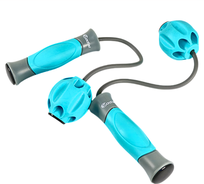 adisi 隱形空氣跳繩 AS17067 藍色 居家健身器材, 1組