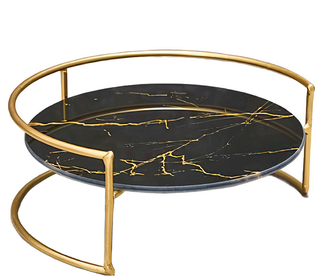 浴室奢華洗手台置物架 CN0031-S-B, 黑色, 1個