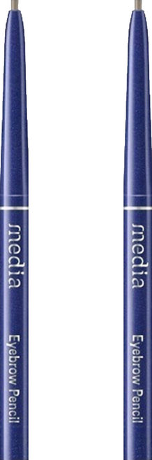 media 媚點 台灣公司貨 自轉式眉筆 0.18g, 棕色, 2支