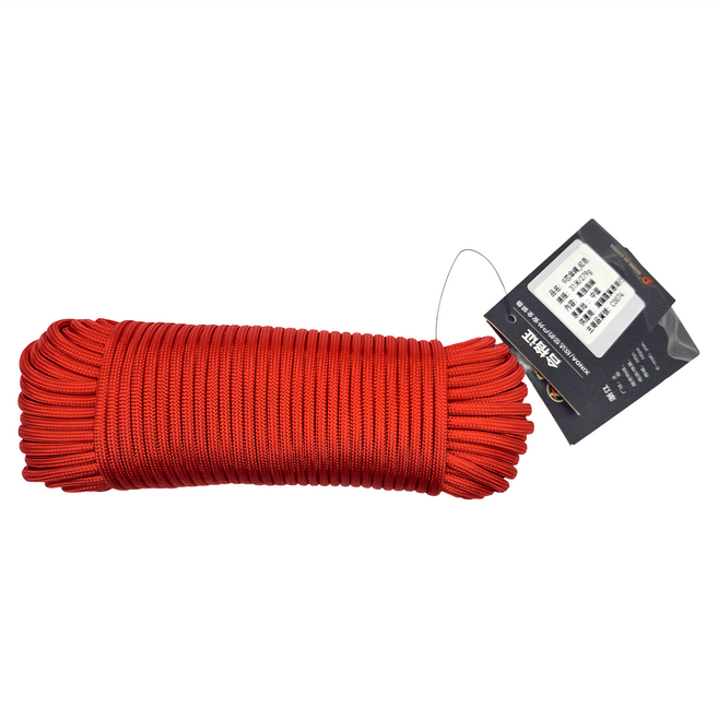 欣達 9芯傘繩 紅色 31米/279g 高強滌綸, 1捲