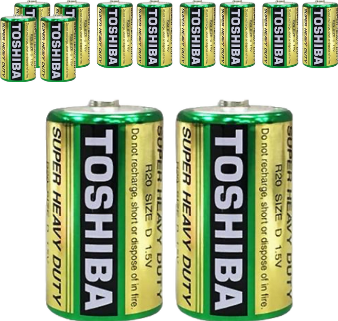TOSHIBA 東芝 台灣公司貨 環保1號電池, 2顆, 6組