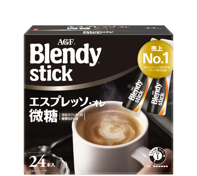 AGF Blendy 咖啡歐蕾 微糖, 6.2g, 24個裝, 1盒