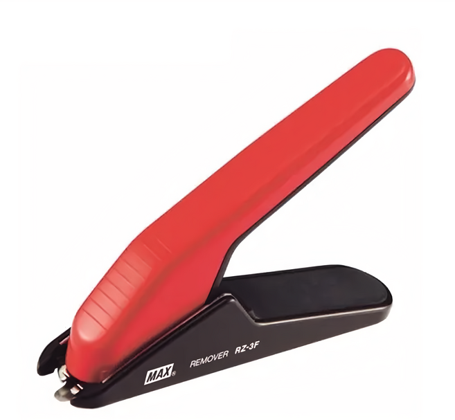 MAX 美克司 SMOOVA RZ-3F 除針器 槓桿原理設計 可拆除100張釘書針, 紅色, 1個