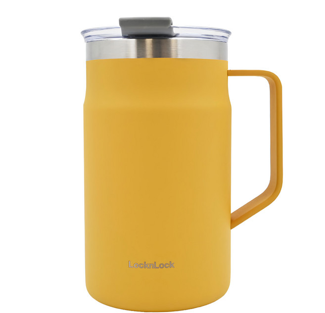 LocknLock 樂扣樂扣 都會馬克咖啡杯 600ml, 黃色, 1個