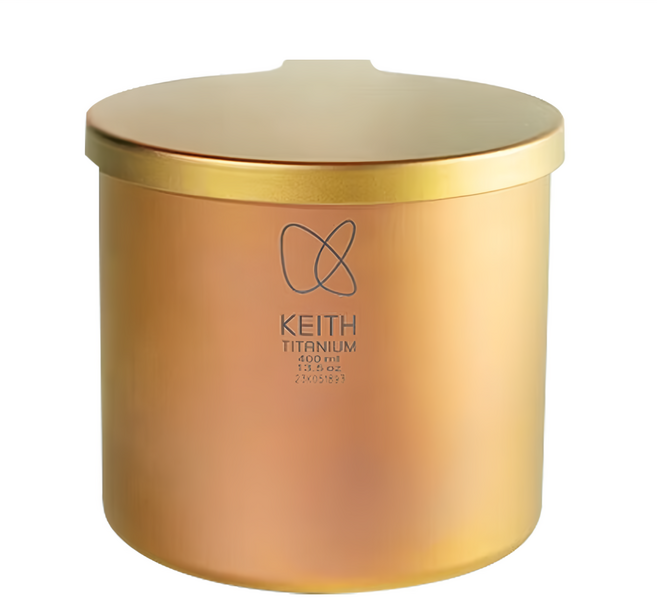 keith Titanium 鎧斯 CC炫彩鈦杯 Ti3251 8.5 x 8cm 400ml, 沙漠金, 1個