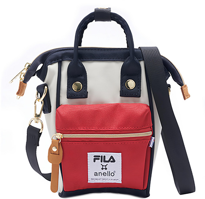 FILA 斐樂 anello聯名款 手提斜背包 100% 聚酯纖維 日本設計, 法國色, 1個