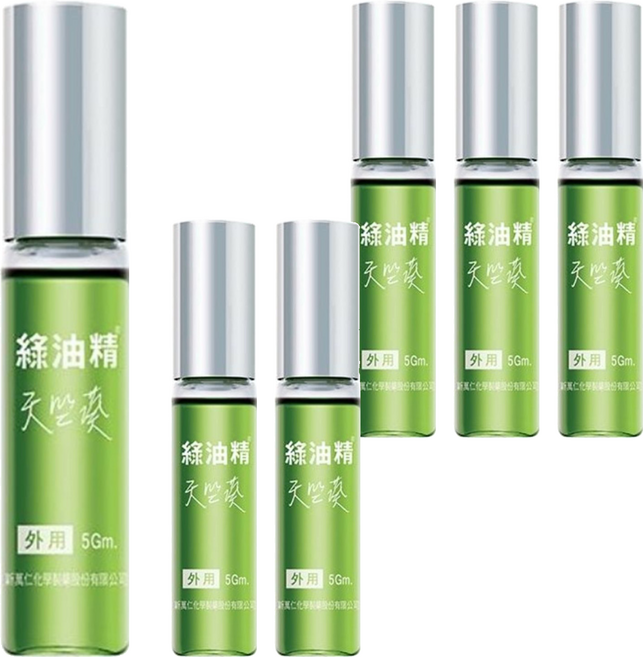 新萬仁 GREEN OIL 綠油精 天竺葵滾珠瓶, 6件