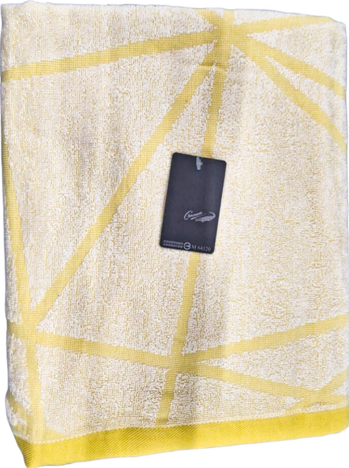 Crocodile 鱷魚 神秘格紋提花浴巾 300g 棉紗 137 x 63cm, 棕色, 1條