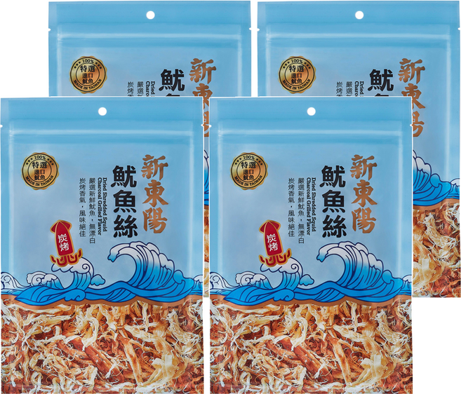 新東陽 魷魚絲 炭烤, 85g, 4包