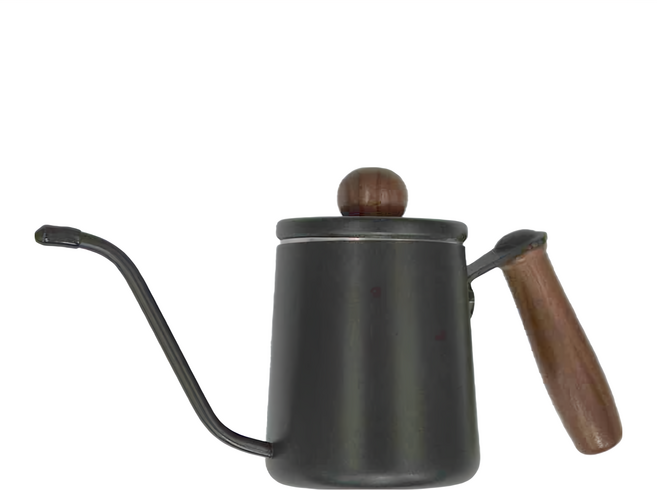 PAKCHOICE 寶選 木把手圓釘珠咖啡手沖壺, 手沖咖啡壺, 350ml, 1個