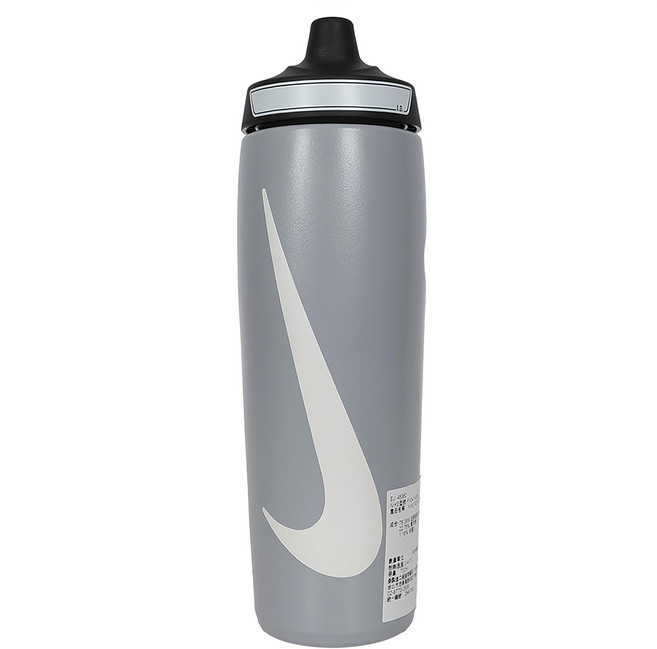 NIKE 耐吉 REFUEL BOTTLE 擠壓水壺 N100766608624 MISC 100g, 灰色 + 白色 + 黑色, 700ml, 1個