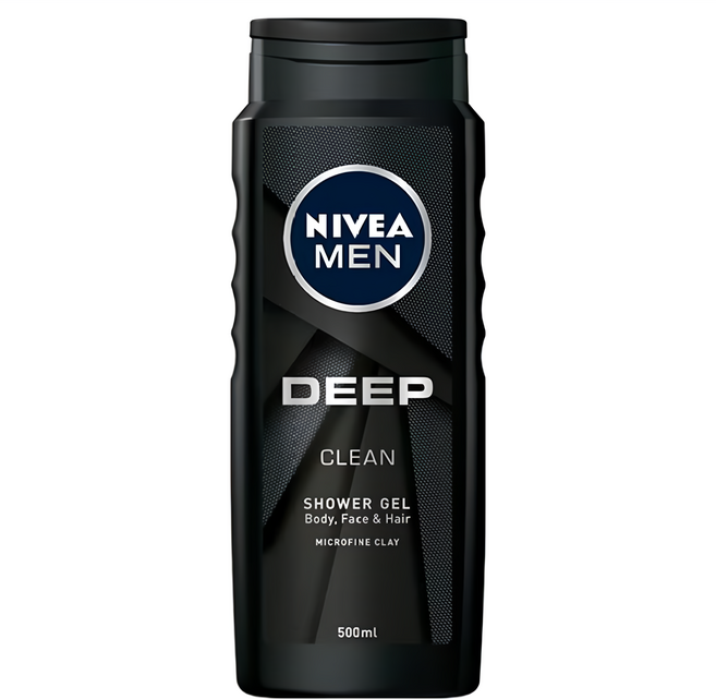 NIVEA 妮維雅 MEN 台灣公司貨 男士清新淨爽沐浴露, 500ml, 1瓶