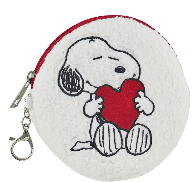PEANUTS 史努比毛茸茸圓形零錢包