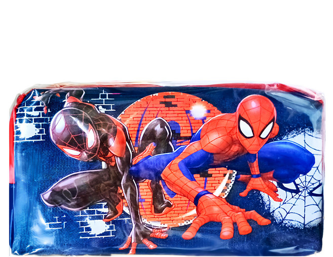 MARVEL 漫威 SPIDER-MAN 蜘蛛人 大拉鏈大容量筆袋, 蜘蛛人 黑色 + 藍色 + 紅色, 1個