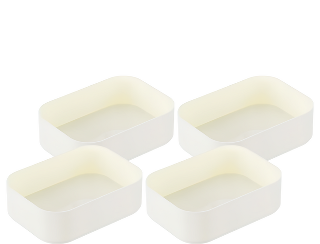 KEYWAY 聯府 你可20號收納盒 150 x 110 x 45mm, 白色, 4個