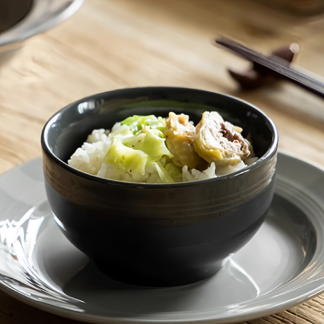 WORTH IT 渥思 歐式簡約純色陶瓷碗, 黑色, 1個