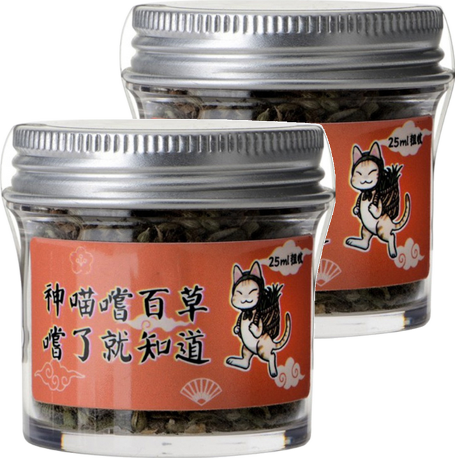 神喵嚐百草 粗收貓草, 小, 25ml, 2罐