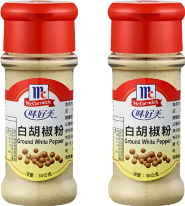 McCormick 味好美 白胡椒粉, 30g, 2瓶