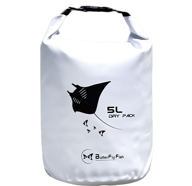 ButterFly Fish 蝴蝶魚 Manta 防水背包 附肩背帶 5L, 白色