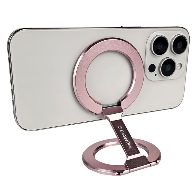 DGG MagSafe 可折疊雙環手機支架, 金屬粉, 1個