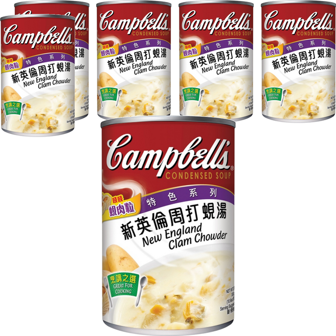 Campbell's 金寶湯 新英倫蛤蠣濃湯, 300g, 6罐