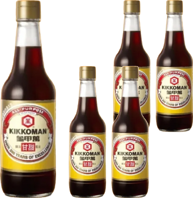 KIKKOMAN 龜甲萬 釀造甘甜醬油, 500ml, 5瓶