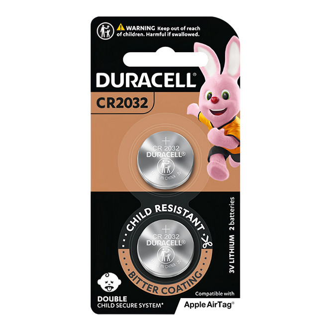 DURACELL 金頂 台灣公司貨 鈕扣鋰電池 CR2032, 2入, 1組