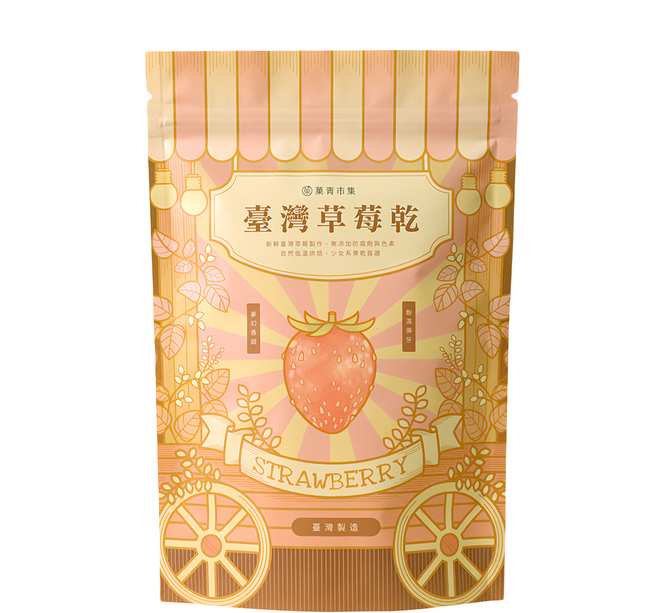 Green Market 菓青市集 臺灣草莓乾, 140g, 1包