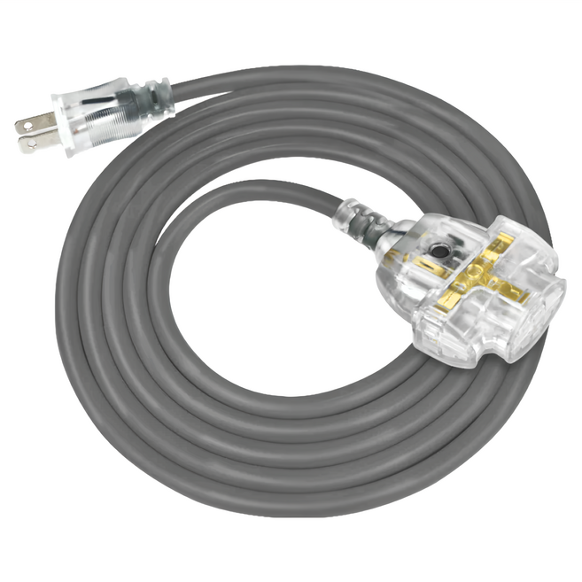 PowerSync 群加 2P 1擴3插工業用動力延長線 TU23V810, 10m, 灰色, 1條