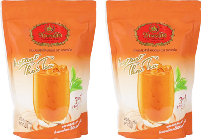 ChaTraMue 手標牌 三合一泰式奶茶, 500g, 1包, 2袋