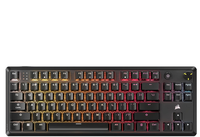 CORSAIR 海盜船 CORE TKL機械式無線鍵盤 英文字鍵, 黑色, 紅軸, K70