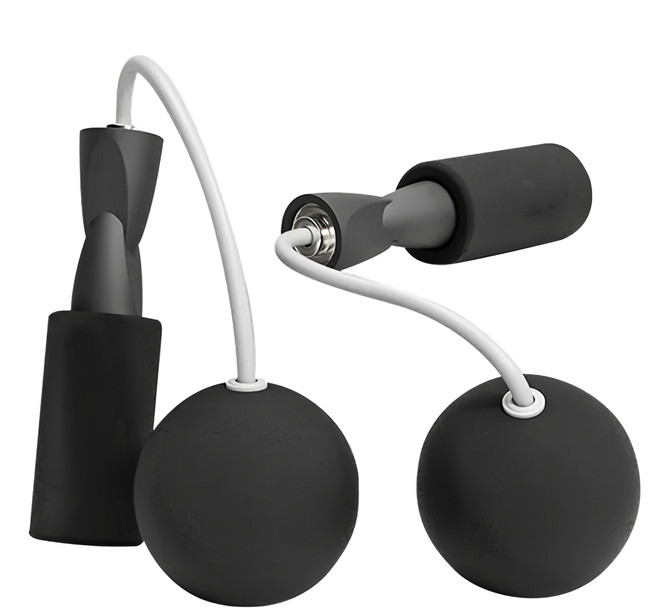 QIDINA 奇蒂可 健身無線運動輕鬆跳跳繩 室內可用跳繩, 經典黑, 1組