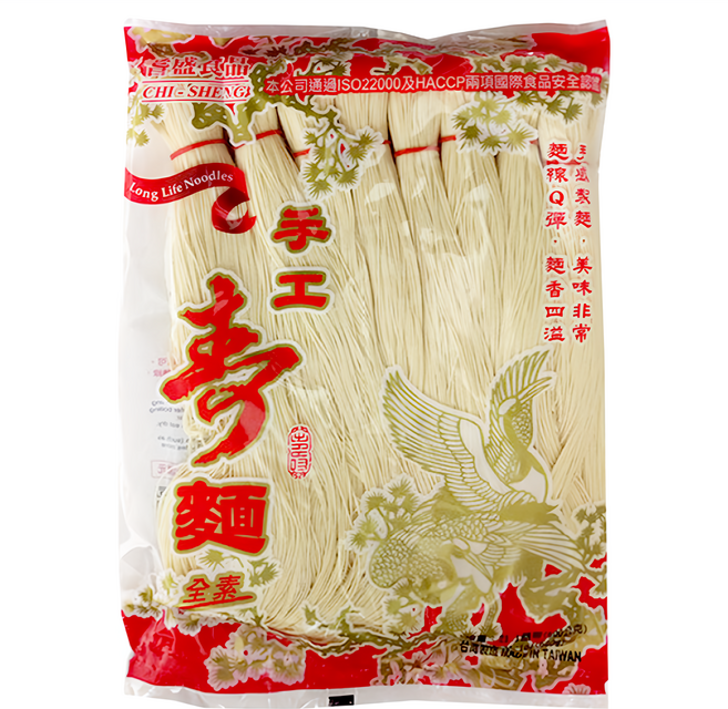 CHI-SHENG 耆盛食品 手工壽麵, 600g, 1包