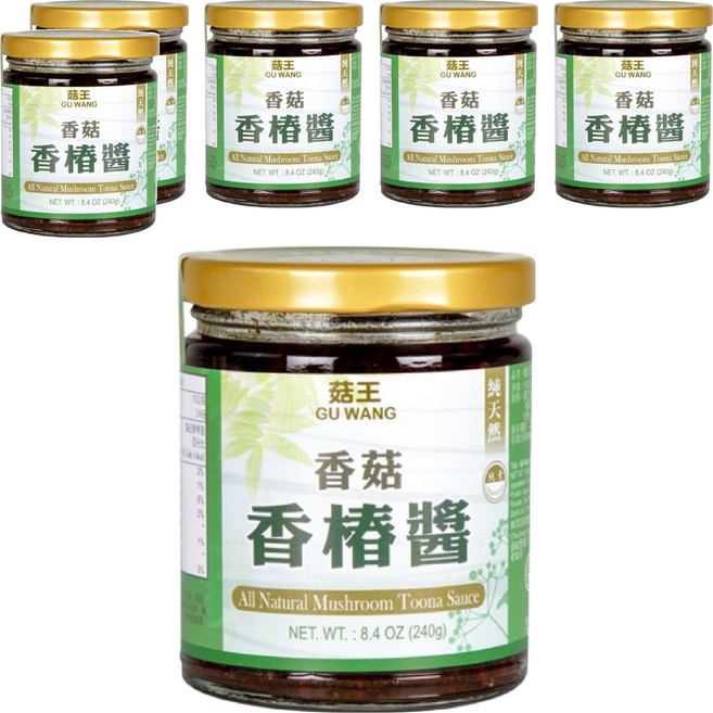 菇王 香菇香椿醬 特殊製作去除香椿腥味 獨門配方 鮮香味美, 240g, 6罐
