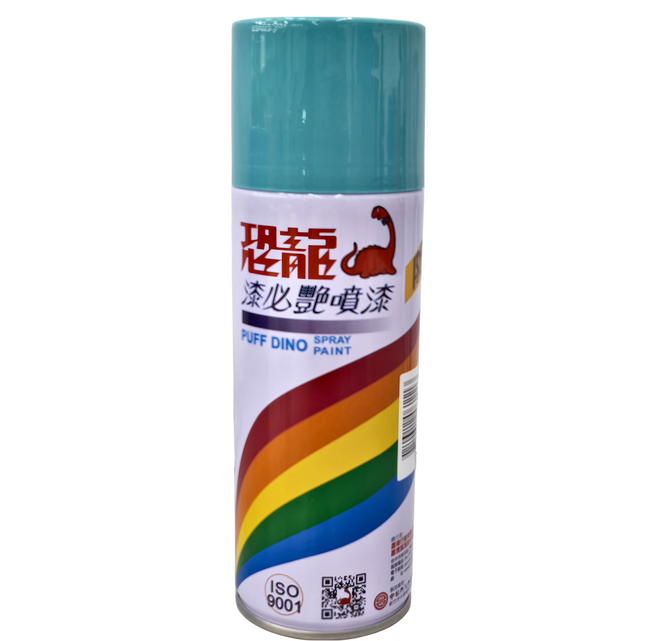 PUFF DINO 恐龍 漆必豔噴漆, 水藍色, 1瓶, 400ml